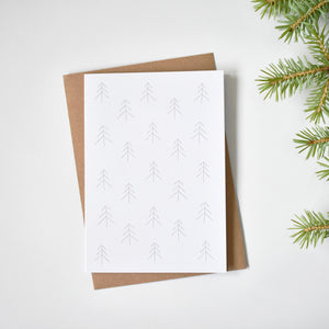 simple trees Christmas card elemente design