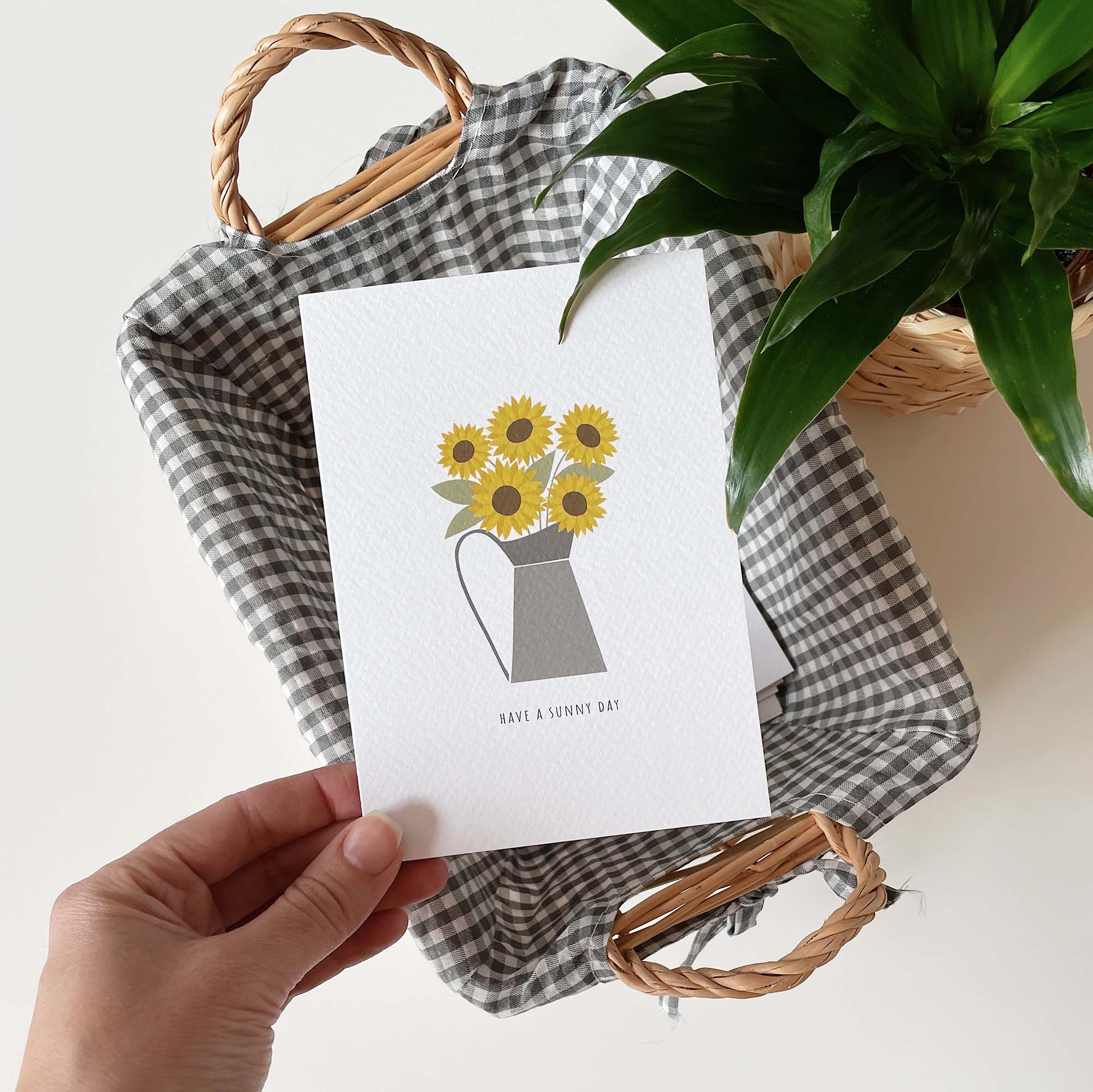 sunflowers greeting card have a sunny day elemente design